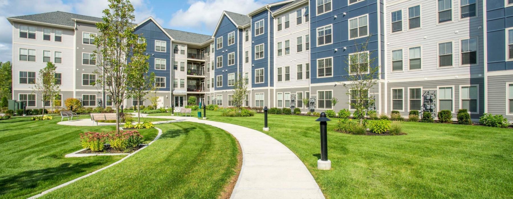 a path between buildings